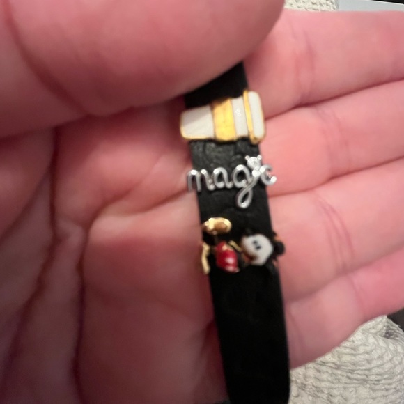 KEEP Collective Disney Black Leather Band + 3 Charms - Picture 2 of 6
